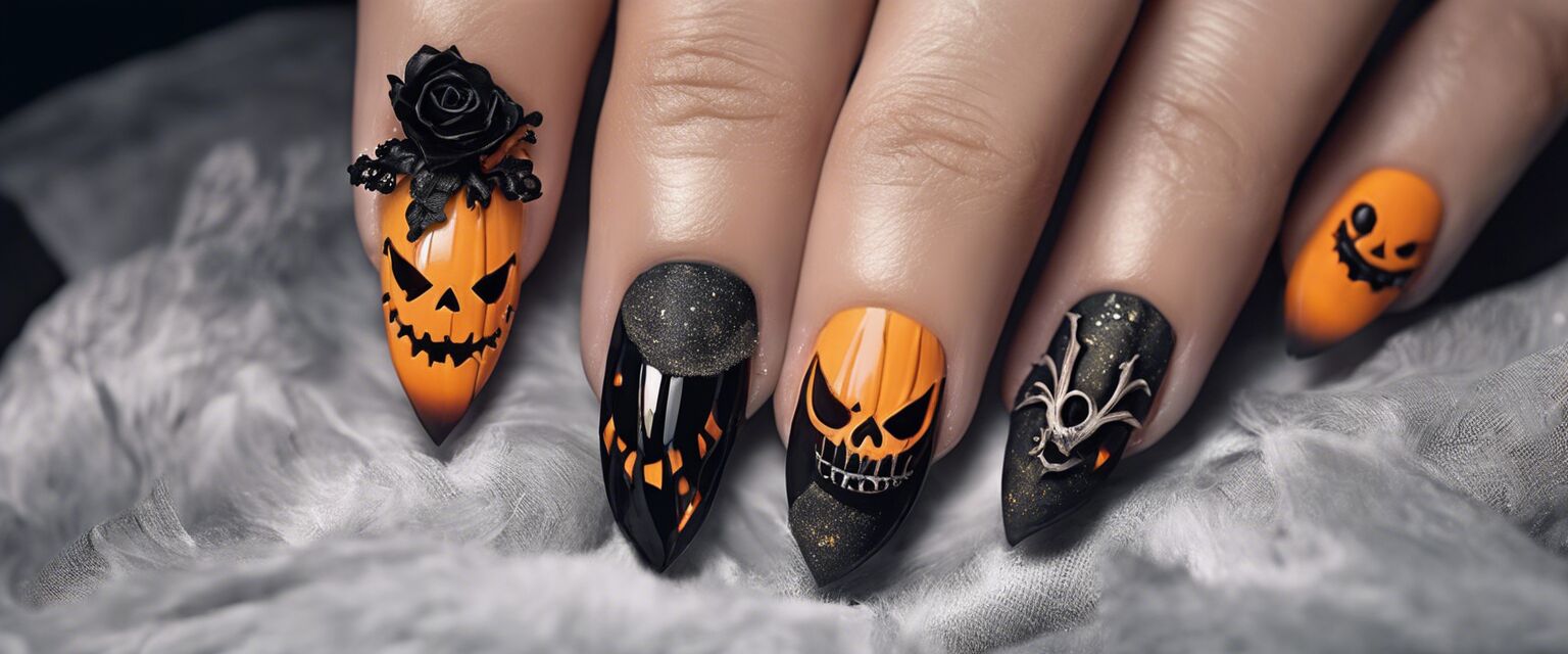 DiseÃ±os finales de uÃ±as de Halloween